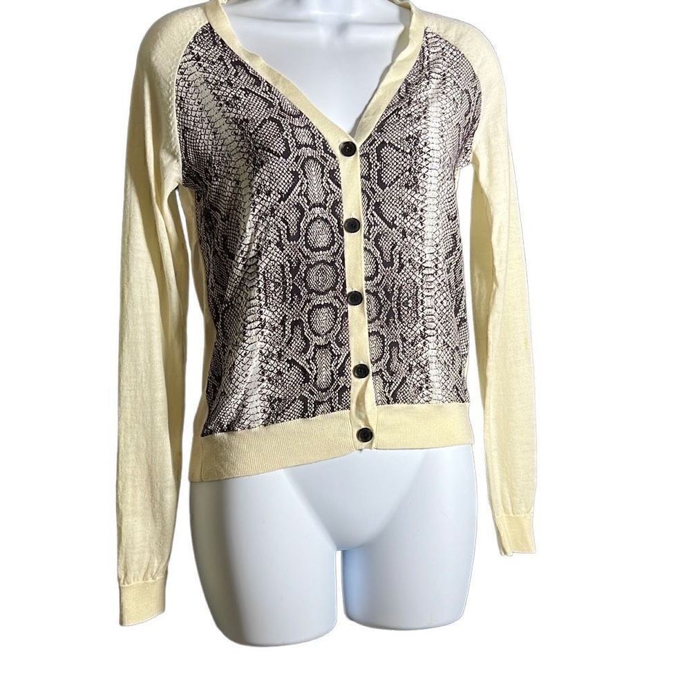 The Kooples Snake Print Cardigan Size XS
